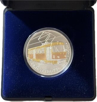 ČNB Stříbrná mince 500 Kč - Tramvaj ČKD Tatra T3 PROOF - 2