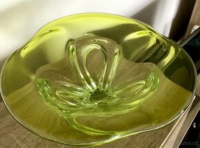 starožitná mísa hutní sklo Josefa Hospodka sklárna Chřibská - 2