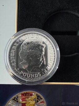 1 oz stříbrná mince, United Kingdom, 2014, 24 kt gold, 500ks - 2