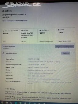 Notebook Lenovo ThinkPad T550 + dokovací stanice - 2