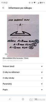 Klín do lišty na karavan atd... - 2
