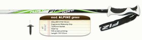 NOVÉ lyžařské hůlky Fizan Alpine green 125 cm - 2