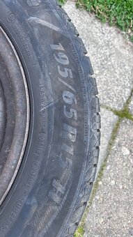 Plechove disky 15” 6Jx15, letni pneu 195/65 R15 - 2