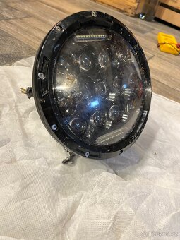 Cafe racer LED světlo a malé zrcátka, hodiny na řidítka - 2