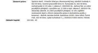 Obchodní podíl ve výši 100% ve společnosti Auto Buček s.r.o. - 2