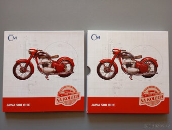 Stříbrná mince Na kolech - Motocykl JAWA 500 OHC proof - 2