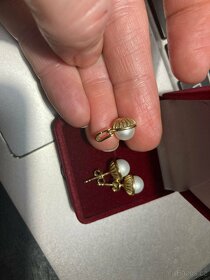 Zlatá sada 14kt s perlami - 3ks Klenoty Aurum - 2