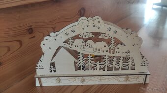 Dřevěná led vánoční dekorace - 2