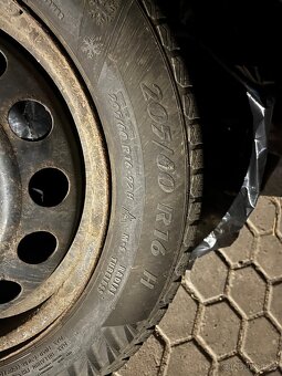 Sada kol plechové disky originál Citroen Berlingo 205/60 R16 - 2