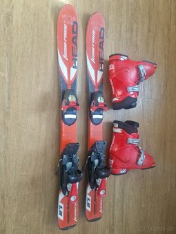 Dětské lyže 87cm a lyžáky - 2