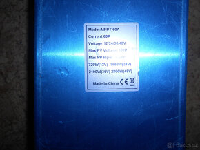 MPPT regulítor, solární nabíječka 12-48 V, 60 A - 2