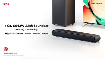 TCL S642W Soundbar 200W 2.1 wireless Subwoofer (PC 3000,-) - 2