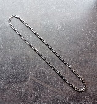 NOVÝ pánský náhrdelník Curb Pancer Silver Steel š. 7 mm - 2
