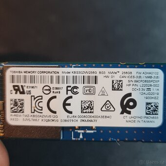 SSD M.2 NVMe disk Toshiba 256GB -2280 - 2