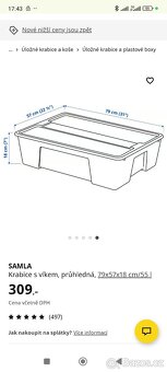 Box pod postel IKEA Samla krabice s vikem - 2
