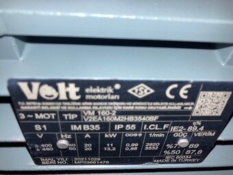 Prodám nový nepoužitý 3 fázový elektromotor 11kW 3000ot - 2