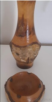 Dřevěná váza s popelníkem - 2