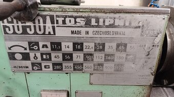 Soustruh hrotový SU 50A  - TOS Lipník - 2
