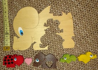 Dřevěný skládací sloník - 2