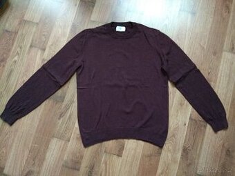 Nový pánský bavlněný svetr C&A - L, tmavě vínový - 2