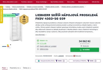 LIEBHERR GASTRO velká prosklená lednice-restaurace - 2