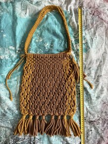 Síťovka macrame žluto-hnědá - 2