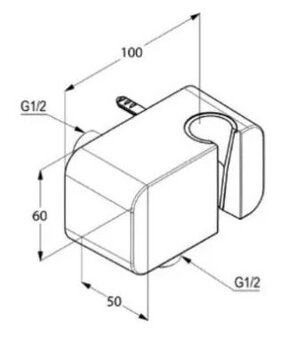 Kludi nástěnné kolínko s držákem sprchy - 2