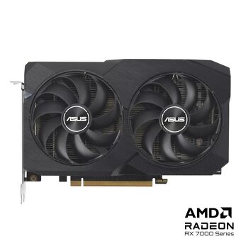 ASUS VGA AMD Radeon RX 7600 DUAL V2 OC 8G, 8G GDDR6, 3xDP - 2