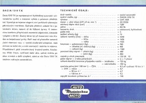 Prospekt Dacia 1310 TX, Mototechna 1987 - 2