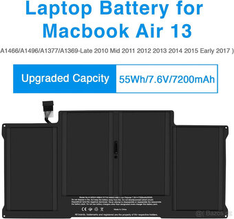Baterie MacBook Air 13" A1405 A1377 A1466 A1369 nová - 2