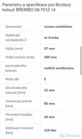 Predni brzdove kotouce BREMBO, Skoda, VW - 2