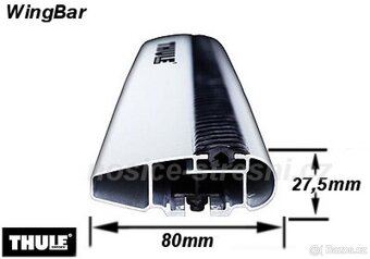 Příčníky Thule WingBar edge s/m pro vw golf mk7 - 2