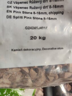 Ozdobná kamenná drť Pink Stone 20kg - 2
