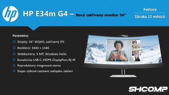 Monitor HP P34hc G4 34" | Nové | Záruka | Faktura - 2
