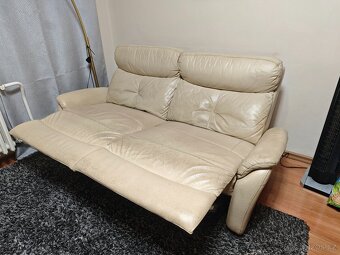 Kožená polohovací sedačka - 2