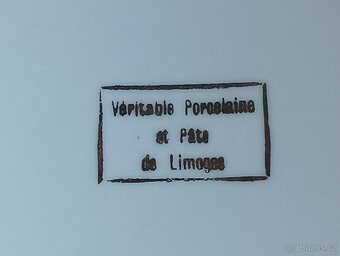 STAROŽITNÁ PORCELÁNOVÁ TERINA A TALÍŘ LIMOGES FRANCIE - 2