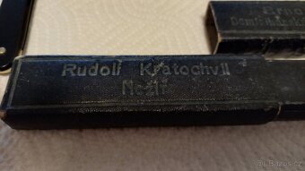Starožitná břitva včetně pouzdra a brousku - 2