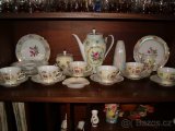 Perleťová kávová porcelánová souprava - 2