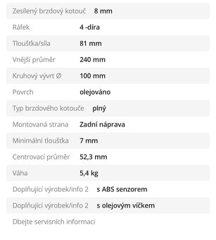Zadní brzdové kotouče Renault - 2