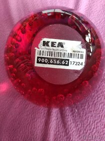 IKEA Skleněné těžítko červené koule - 2