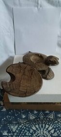 Dřevěná želva starožitná Indonésie - 2