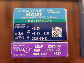 Multifokální kontaktní čočky -2,25 +1,25 Acuvue Moist - 2