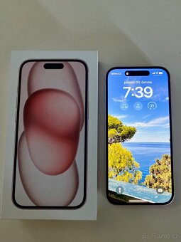 iPhone 15 128 GB – růžový - Nové ochranné sklo - 2