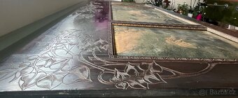 Secesní obrazový panel – triptych kolem roku 1900 - 2