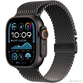 Apple Watch 49/46/45/44mm milánský tah z černého titanu M - 2