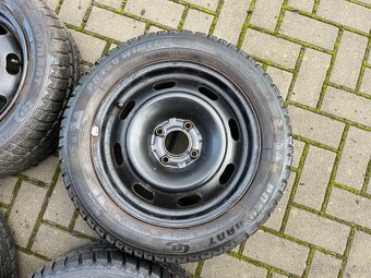 4x plechové disky 4x108 R15, zimní pneu 70% - 2