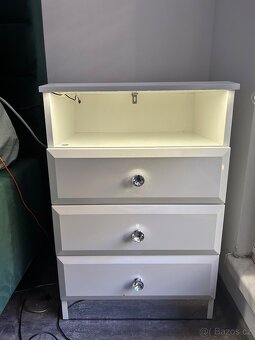 Luxusní noční stolek, pouze 1ks Styl Swarovski - 2