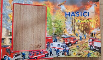 Kniha s puzzle Hasiči, nakladatelství Sun - 2