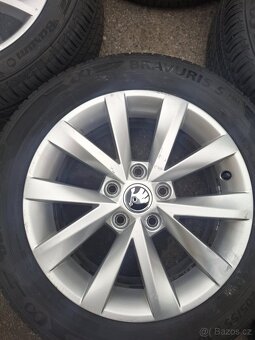 ALU kola ŠKODA 5x112 + Letní pneu 205 55 R16 - 2