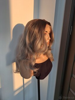 Paruka s krajkou platinovou blond ombré 7168 - 2